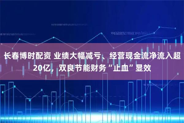 长春博时配资 业绩大幅减亏、经营现金流净流入超20亿，双良节能财务“止血”显效
