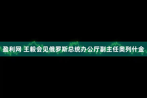 盈利网 王毅会见俄罗斯总统办公厅副主任奥列什金